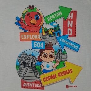 New Pacer Unisex White Tank Graphic Print Honduras T-Shirt Size 18 Months